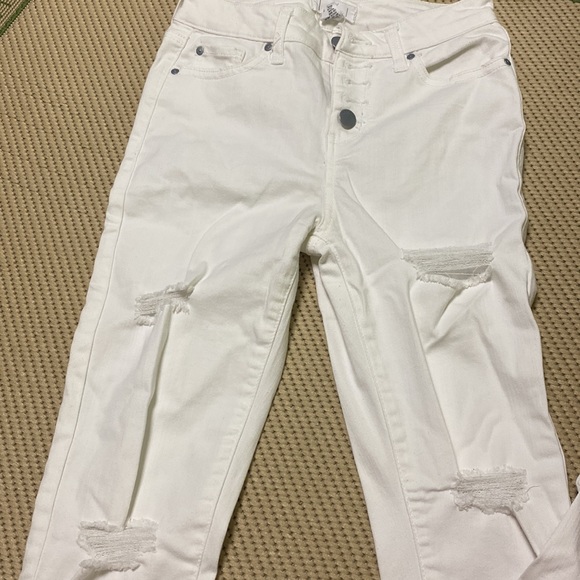 Distressed white jeans, size 1 - Picture 2 of 2